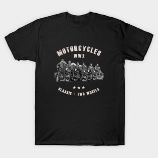 Classic vintage WW2 motorcycles T-Shirt